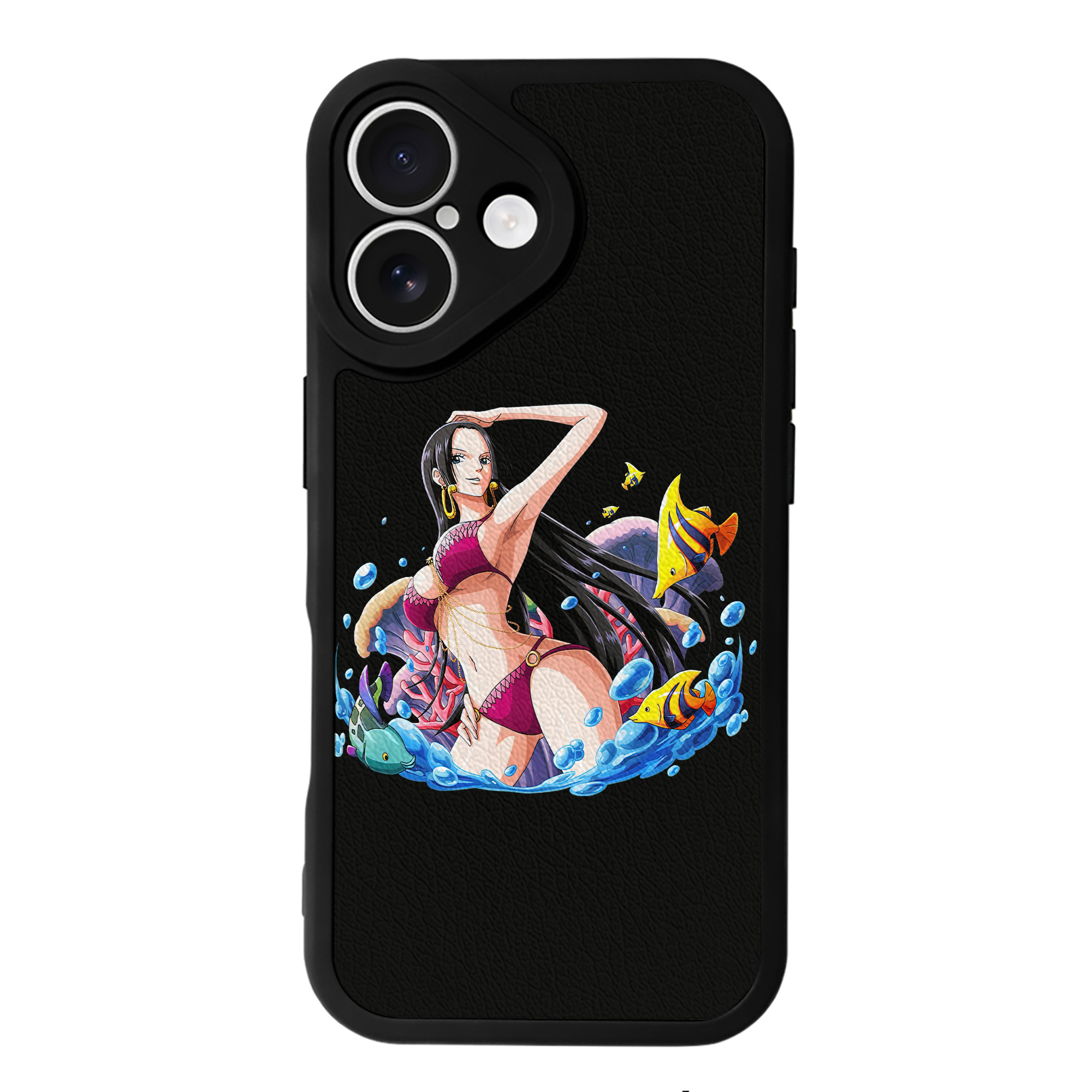 （画像用） ワンピース ボア・ハンコック ONE PIECE Boa·Hancock 【iPhone 16シリーズ対応】シリコンスマホケース（レザー調） 材質：シリコン